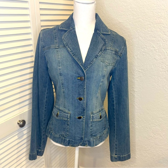 LOFT Jackets & Blazers - Ann Taylor Loft Denim Blazer Size 6